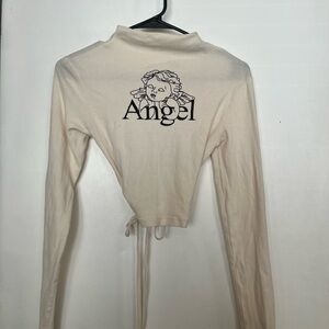 Urban Outfitters Backless Long Sleeve Top